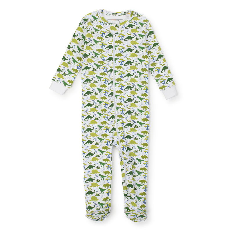 SALE Parker Boys' Pima Cotton Zipper Pajama - Dino Safari