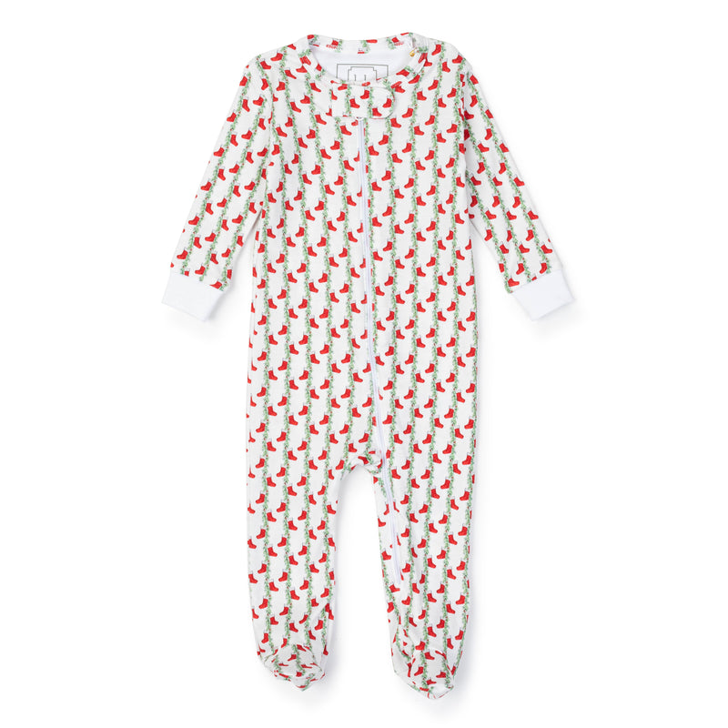 SALE Parker Pima Cotton Zipper Pajama - Stockings for Santa