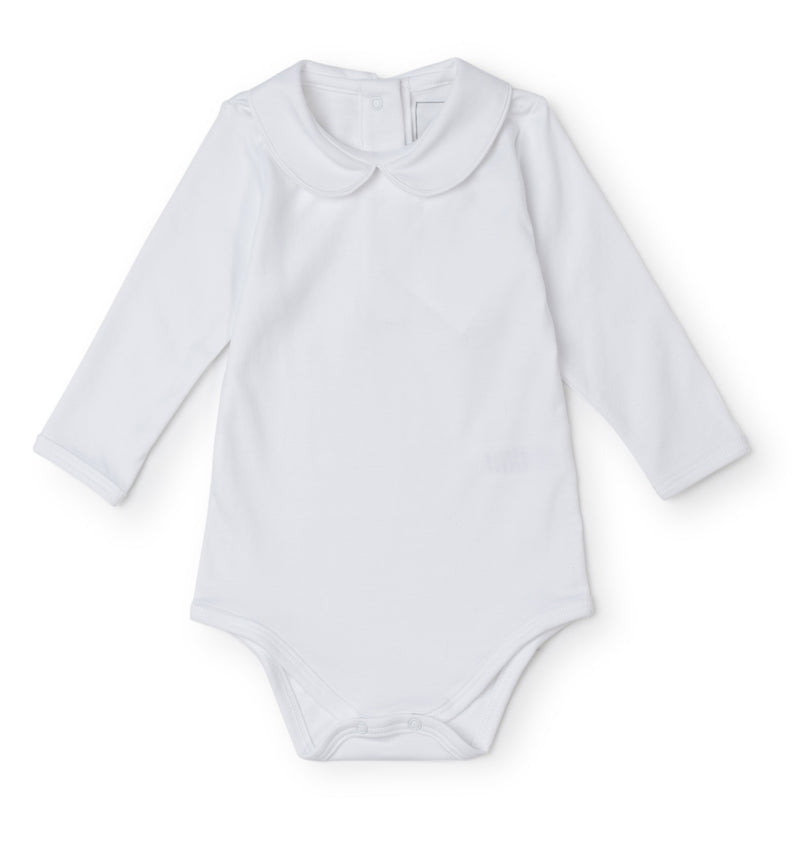 Baby Shop: Ryann Peter Pan Collar Onesie with Monogram - White