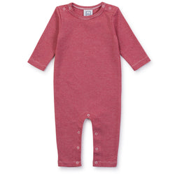 Thompson Pima Cotton Romper for Boys - Red Stripes