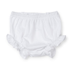 Collegiate Shop: Vivian Girls' Pima Cotton Bloomer with Monogram - White