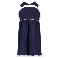 SALE Eden Girls' Pima Cotton Dress - Navy