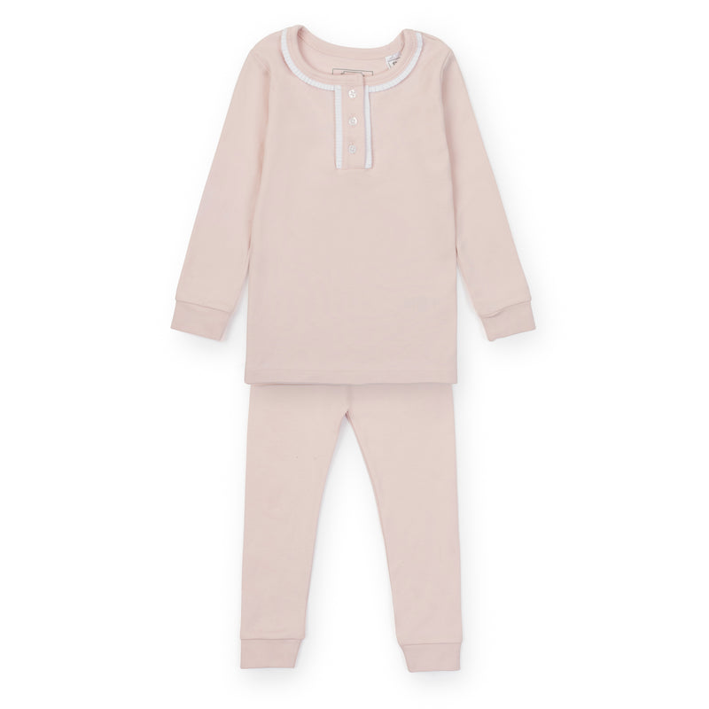 Alden Girls' Pima Cotton Pajama Pant Set - Light Pink