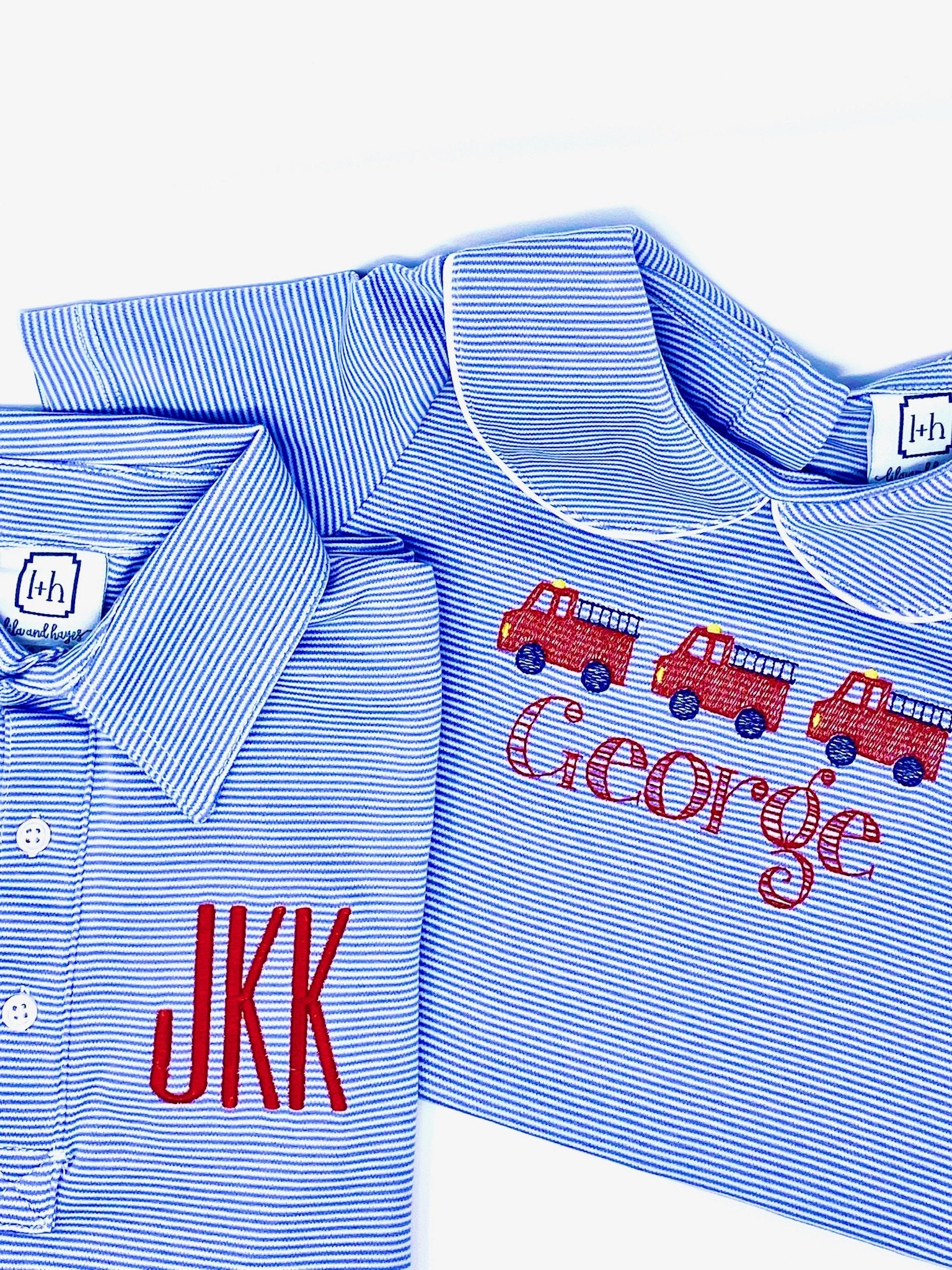 Griffin Boys' Pima Cotton Polo Golf Shirt Blue Stripes outfit perfect for everyday wear