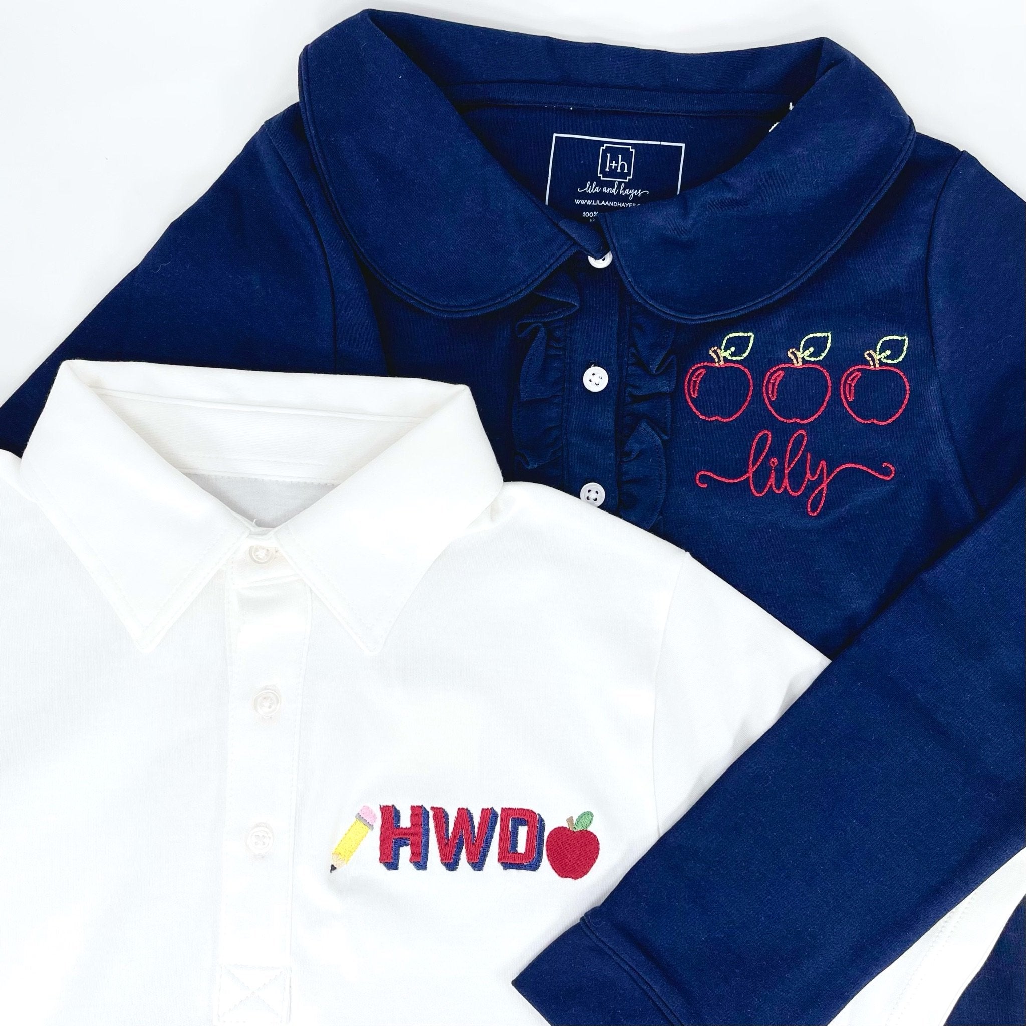 Collegiate Shop: Griffin Boys' Pima Cotton Polo Golf Shirt with Monogram - White