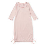 Georgia Pima Cotton Daygown for Girls Light Pink with White Piping kids outfit in premium cotton