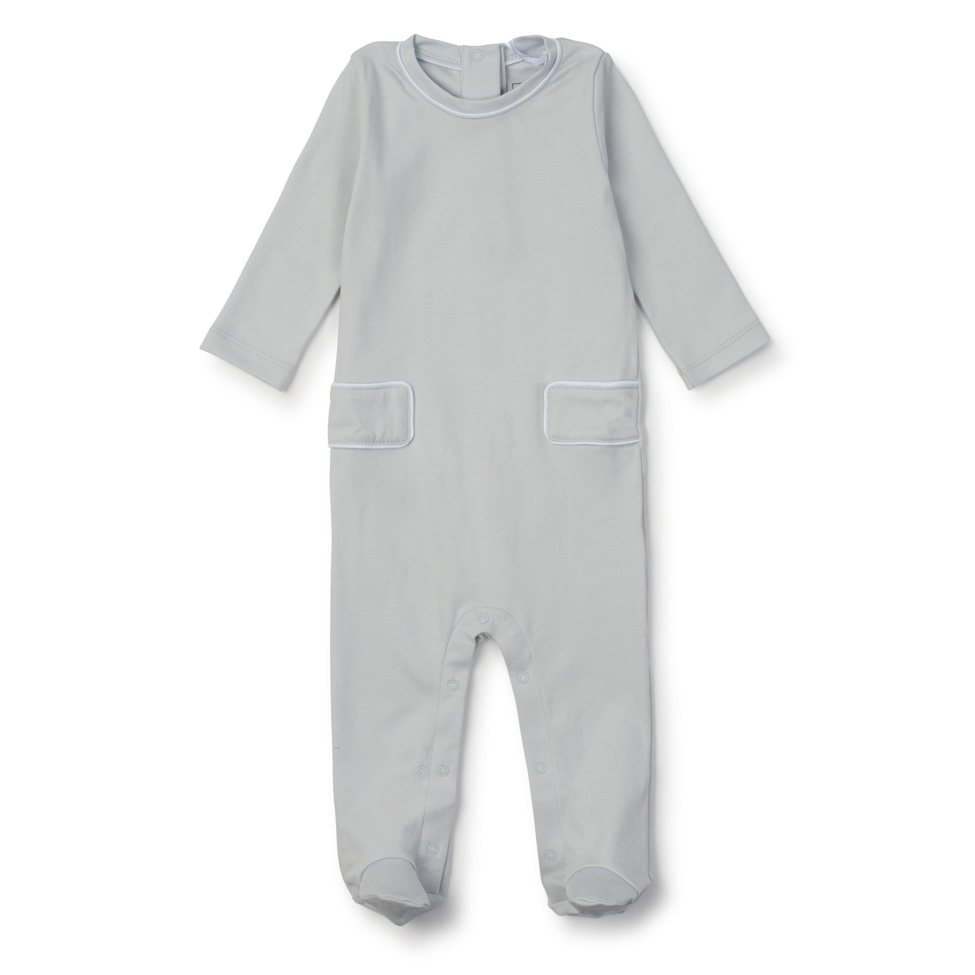 Preston Footed Romper - Light Blue (Past Season)