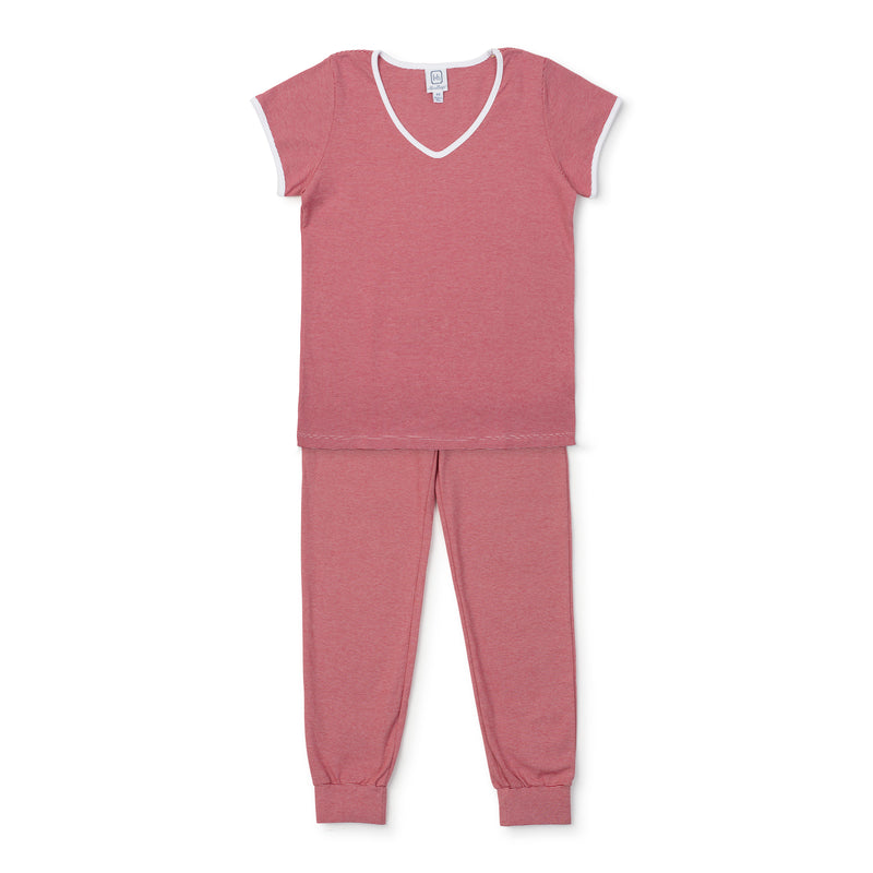 SALE Melanie Women's Pajama Jogger Pant Set - Red Stripes (past season)