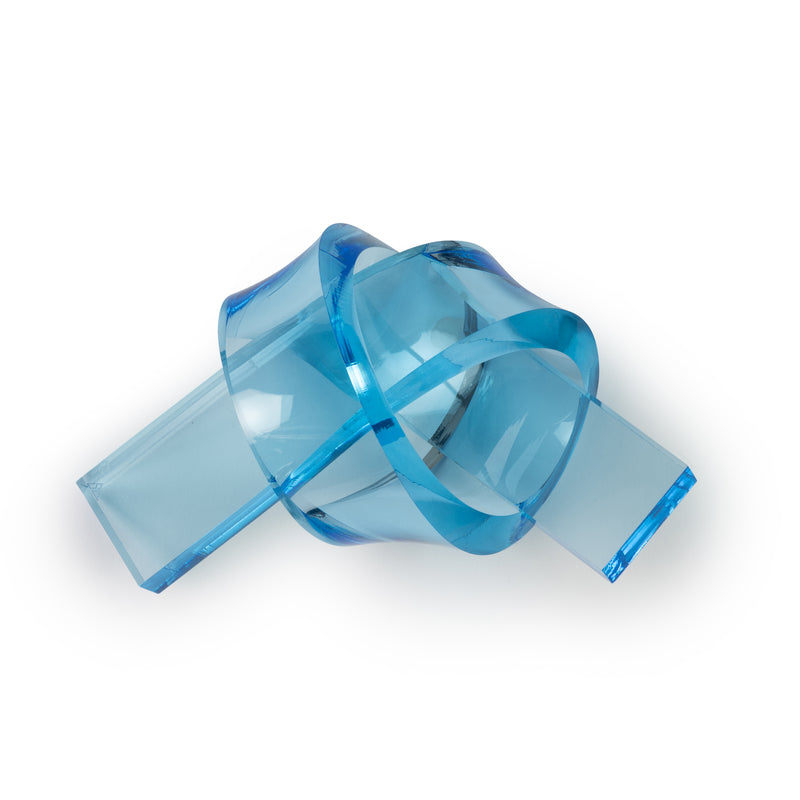 Decorative Acrylic Love Knot - Transparent Light Blue